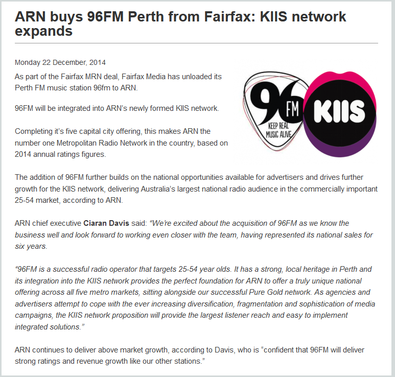 2014.12.22 - ARN buys 96FM Perth from Fairfax - Radioinfo.png