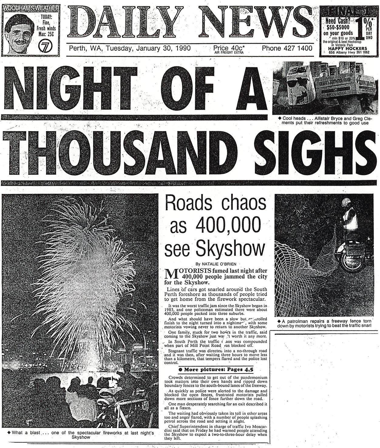 1990.01.30 - Article - Night of a thousand signs - Daily News.png